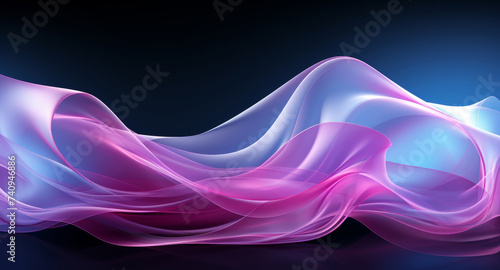 Colorful waves on a black background