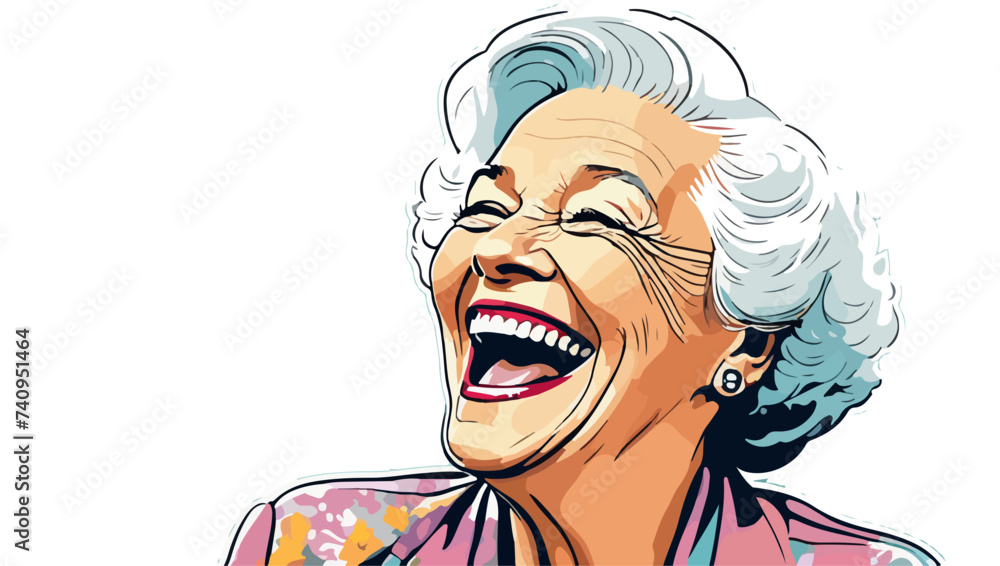 Mujer mayor sonriendo