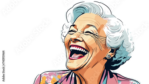Mujer mayor sonriendo photo