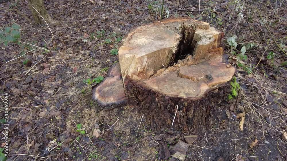 stump of a felled tree stump of a felled tree