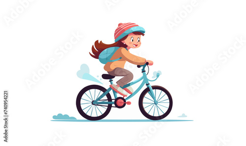 racing cyclist vector flat minimalistic isolated illustration