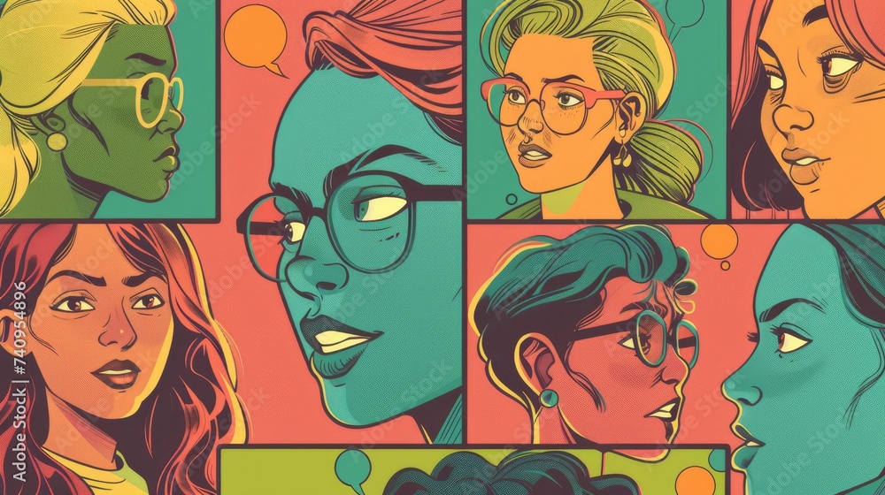 a page of a comic divided in frames a page of a comic divided in frames