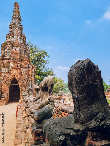 Headless Buddha'S Statues In Wat Chaiwatthanaram Ayutthaya Historical Park, Thailand