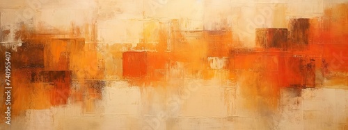 Orange and white canvas paint texture