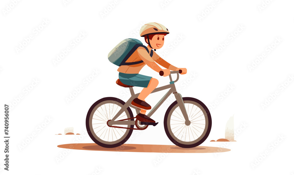 kid boy riding bicycle vector flat minimalistic isolated illustration kid boy riding bicycle vector flat minimalistic isolated illustration