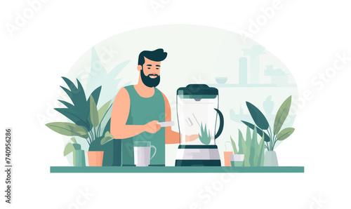 Ayurveda vector flat minimalistic isolated illustration --ar 5:3 --v