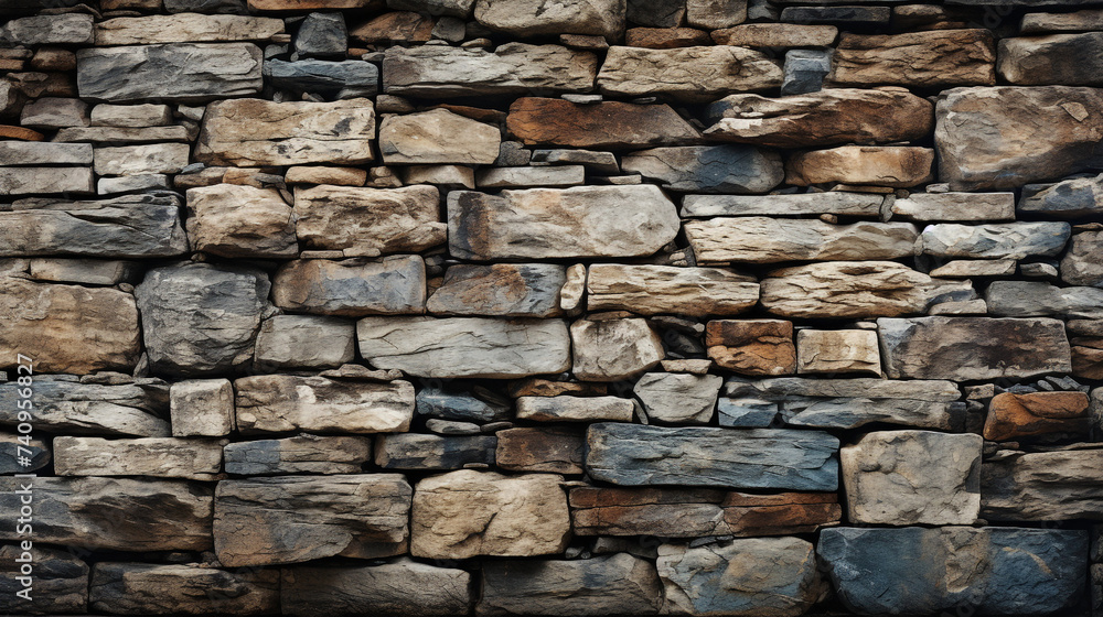 Photo old rock wall texture background сreated with Generative Ai Photo old rock wall texture background сreated with Generative Ai