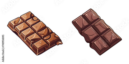 Cartoon Chocolate Bar. Vector Illustration