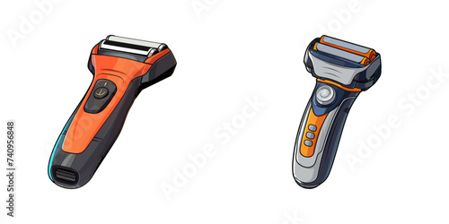 Cartoon Electric Shaver. Vector Illustration