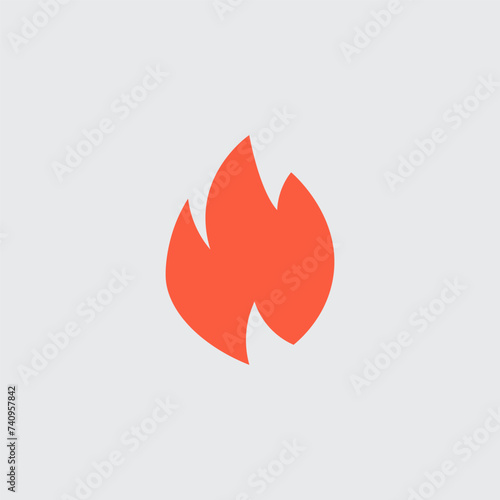 Fire flame icon. Fire heat ...