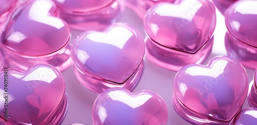 pink heart background with many pink hearts