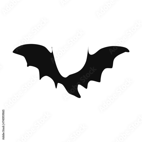 Halloween bats silhouettes for horror night holiday, cartoon vector icons. Halloween and trick or treat party decoration of black flying vampire bats isolated silhouettes for decoration elements