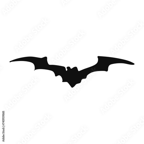 Halloween bats silhouettes for horror night holiday, cartoon vector icons. Halloween and trick or treat party decoration of black flying vampire bats isolated silhouettes for decoration elements