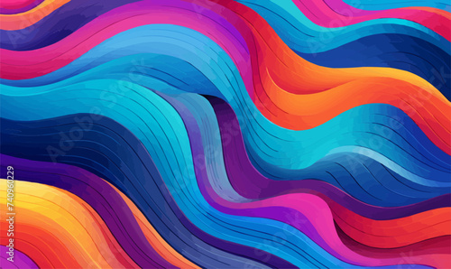 abstract shape painting, fabric wallpaper colorful artwork pattern illustration background