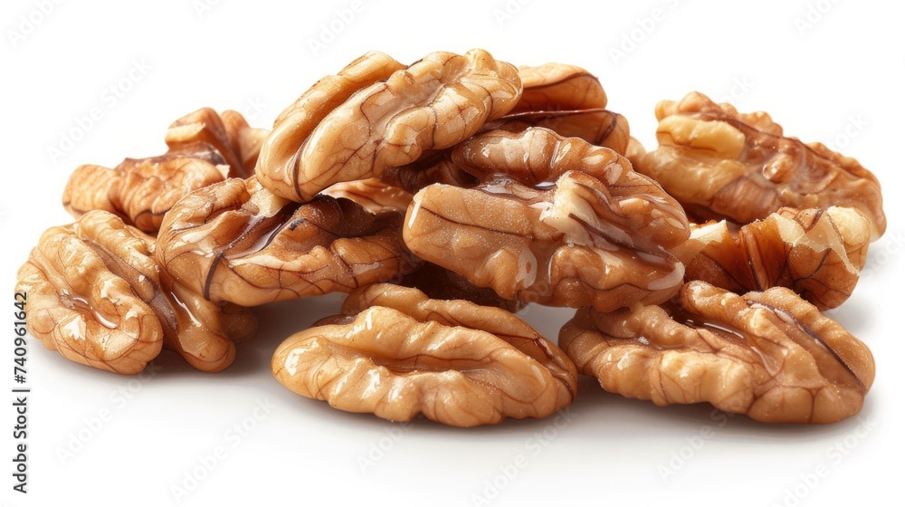 Walnuts isolated on white background. Walnuts isolated on white background.