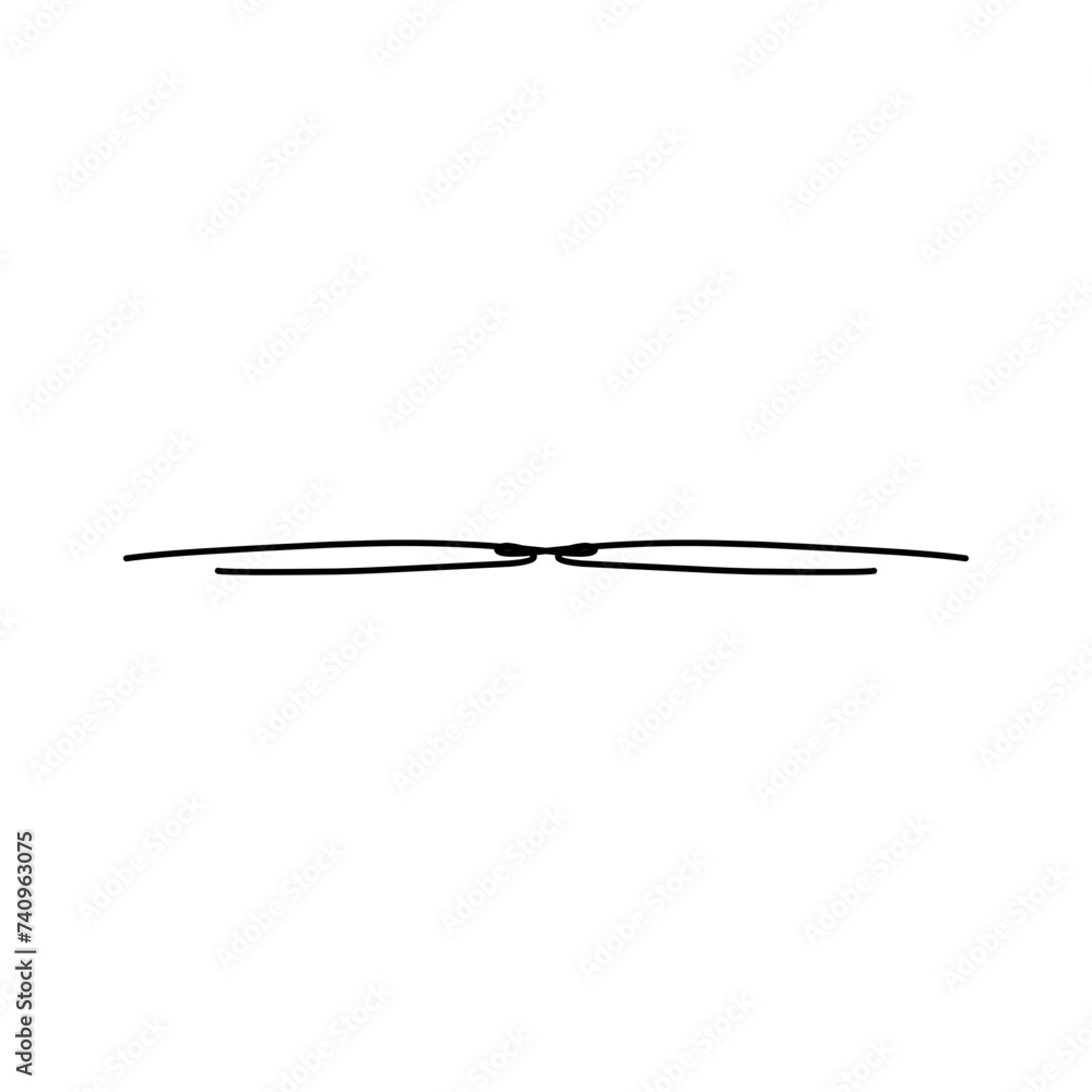 Divider thin line element Divider thin line element
