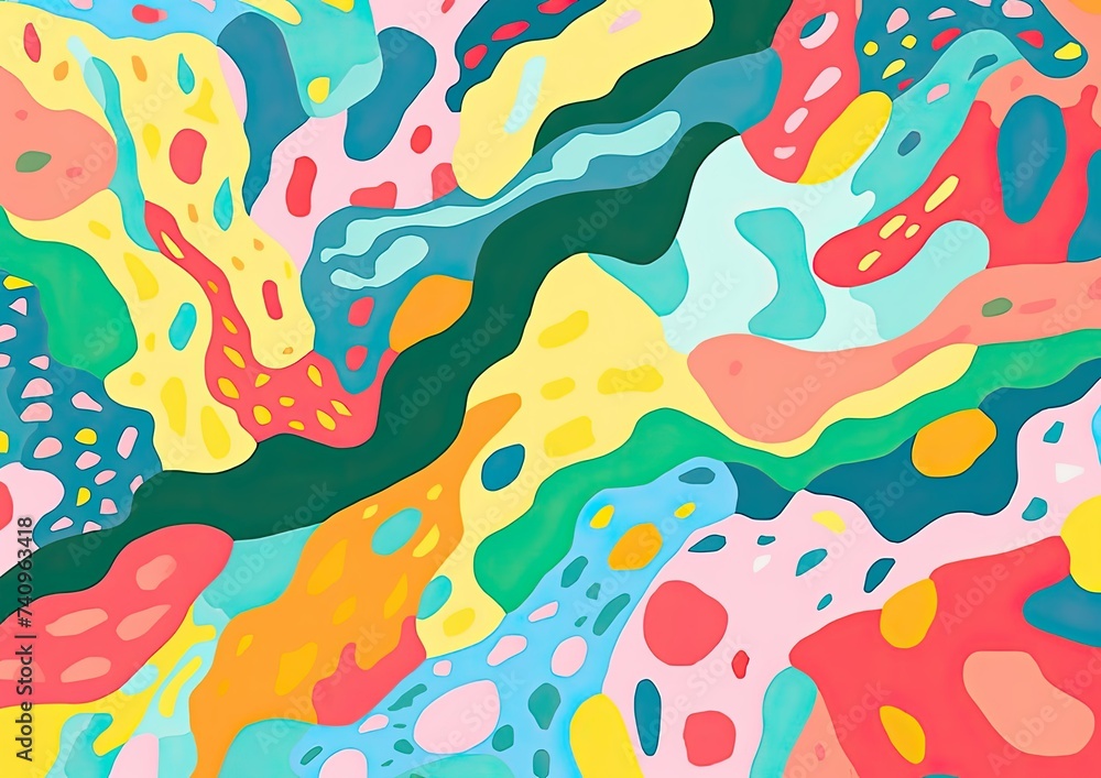 Colorful pastel camouflage pattern