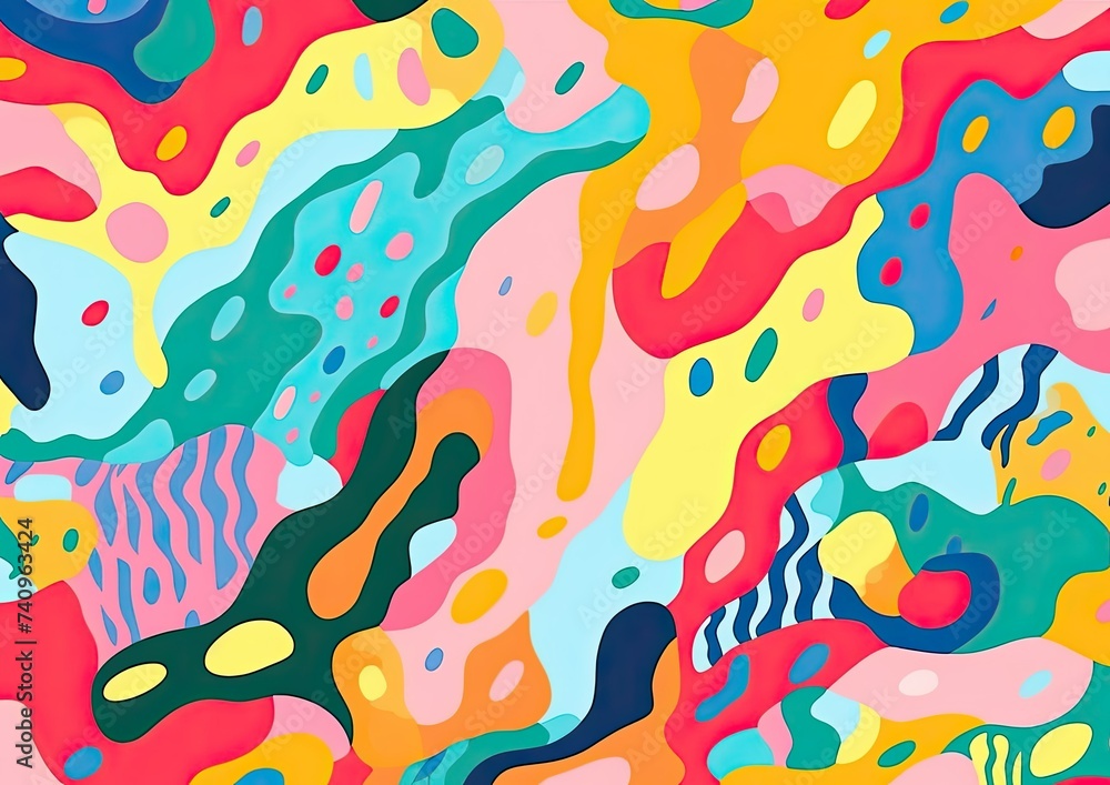 Colorful pastel camouflage pattern