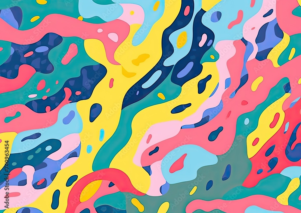 Colorful pastel camouflage pattern