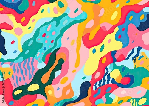 Colorful pastel camouflage pattern