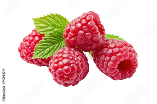 Raspberry isolated on white transparent background