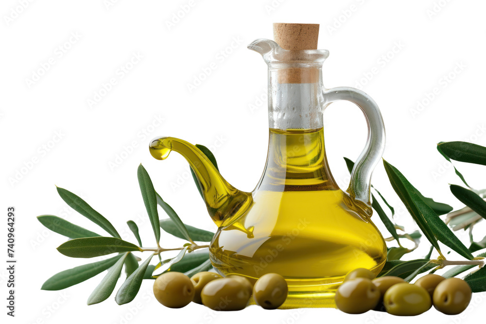 Set of olive oil glass bottles with olives Isolated on a transparent white background. Set of olive oil glass bottles with olives Isolated on a transparent white background.