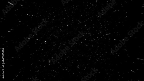 Star space travel hyperspace in galaxy background loop video animation.