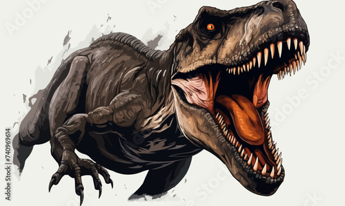 t-rex isolated vector style with transparent background illustration photo
