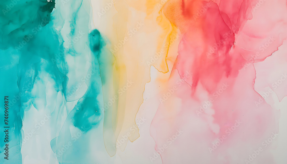 watercolor paintings with a rainbow of colors, in the style of multilayered textures