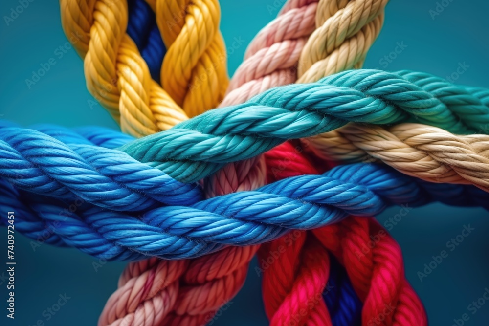 knot on a blue background knot on a blue background