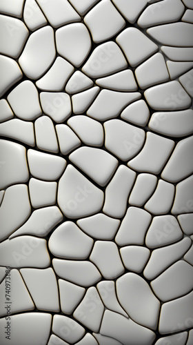 Abstract White Stone Mosaic Background with Golden Accents