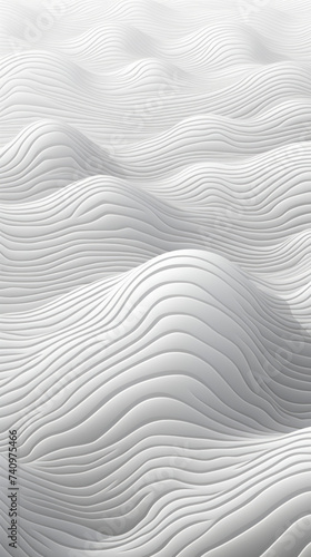 Abstract White 3D Wave Texture Background