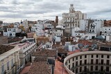 Vista aérea del casco antiguo de Valencia, donde se aprecia la Plaza redonda y algunos edificios de la ciudad
