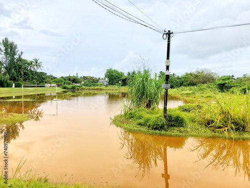Foto Flooding in Bae du Tombeau, Mauritius