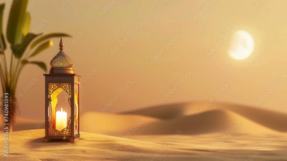 Modern 3D greeting card Islamic holiday banner suitable for Ramadan ...
