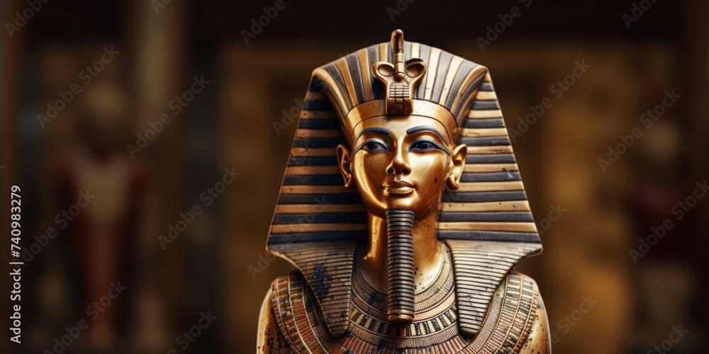 antique pharaoh statue Egypt Generative AI - obrazy, fototapety, plakaty 
