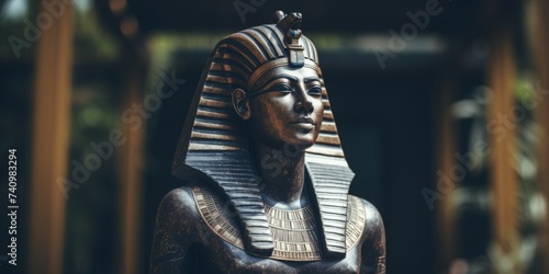 antique pharaoh statue Egypt Generative AI photo