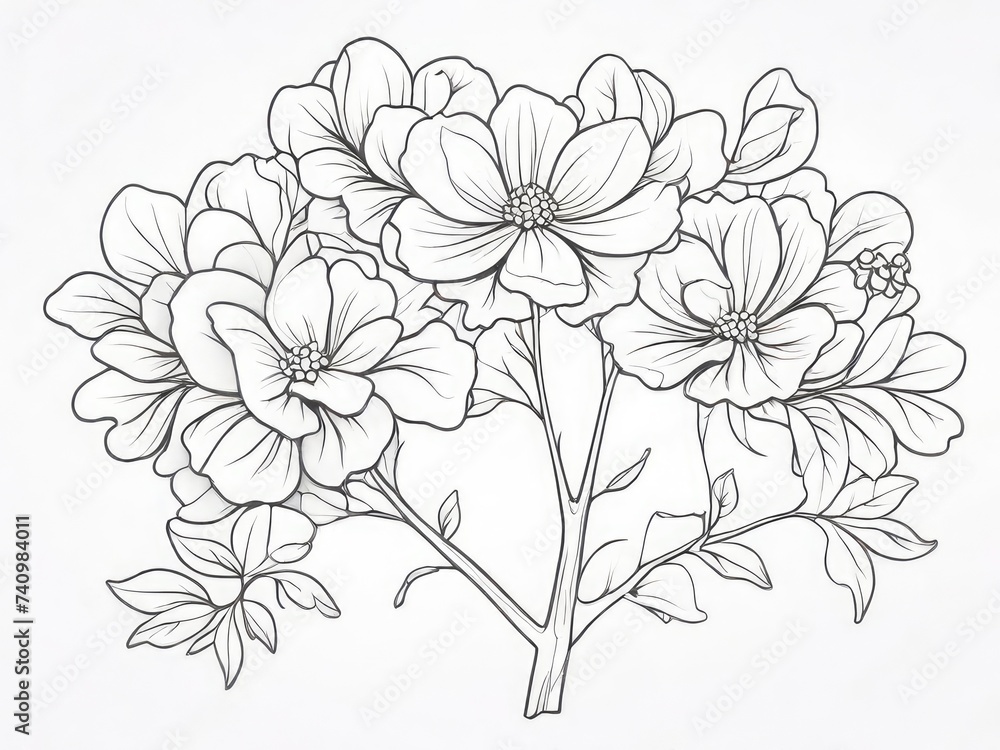 hand drawn flowers hand drawn flowers