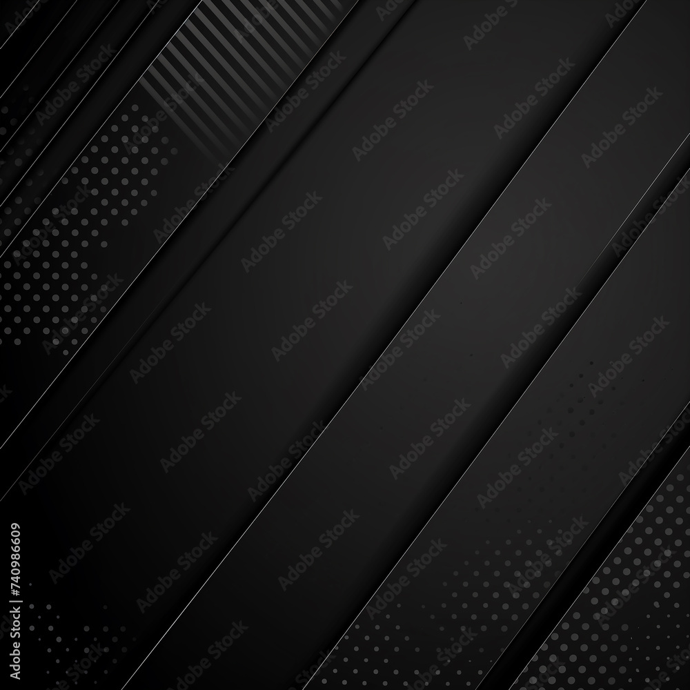 Dark deep black dynamic abstract vector background. Modern creative premium gradient - obrazy, fototapety, plakaty 