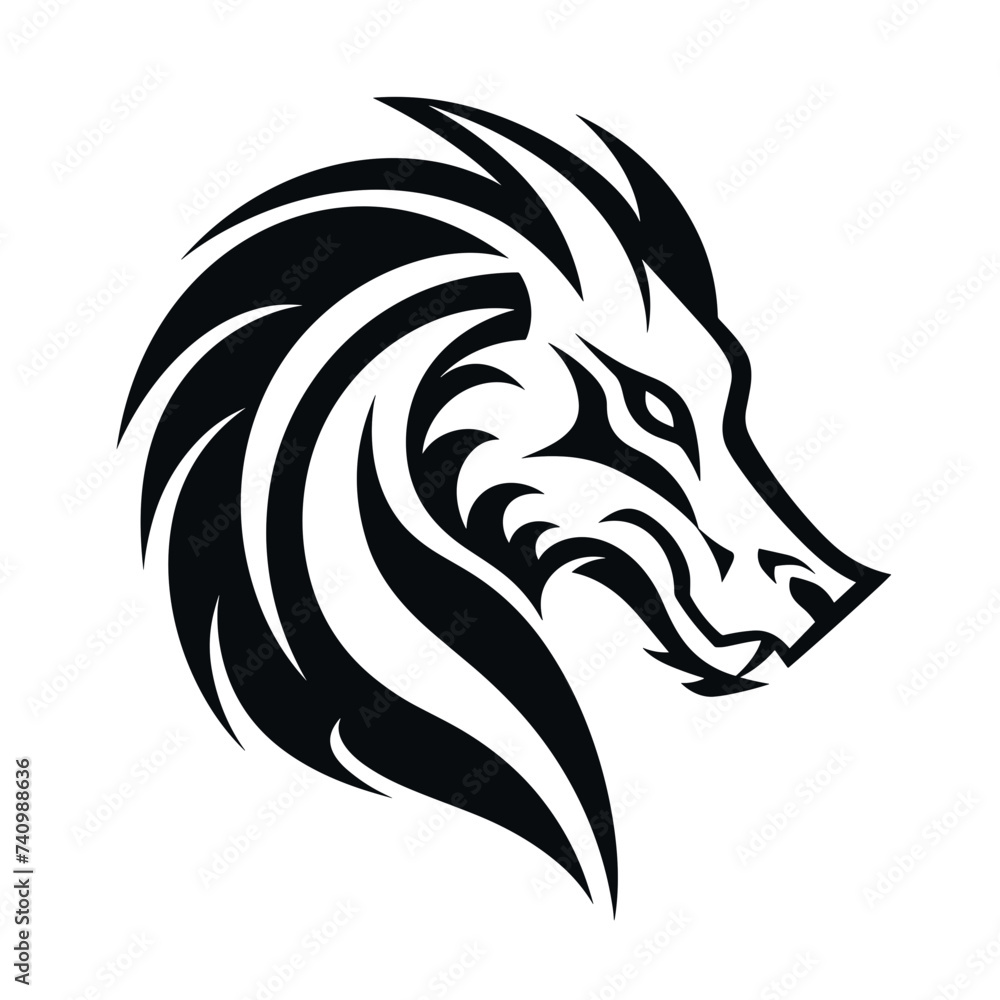 Obraz premium Tribal Dragon Vector