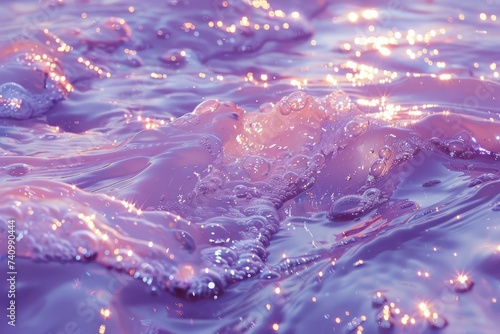 Colorful water. Modern holographic style. Photo art © Daniil