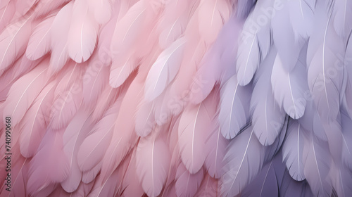 Soft feather decoration, feather texture