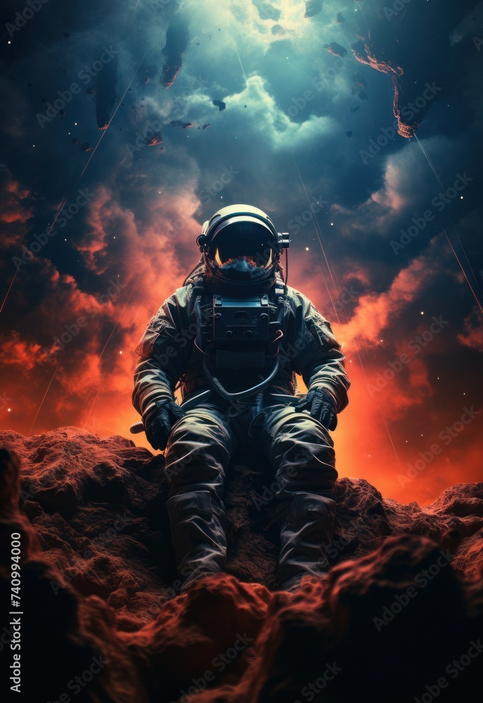 Cosmic Voyage Through Dark Nebula Cosmic Voyage Through Dark Nebula