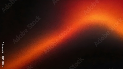 Orange, red, grainy noisy gradient color on a black background. generative AI