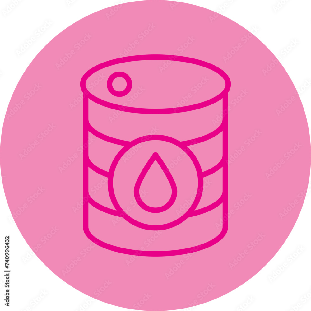 Oil Drum Pink Line Circle Icon Oil Drum Pink Line Circle Icon
