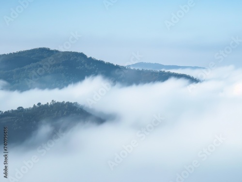 Sea of fog on mountain