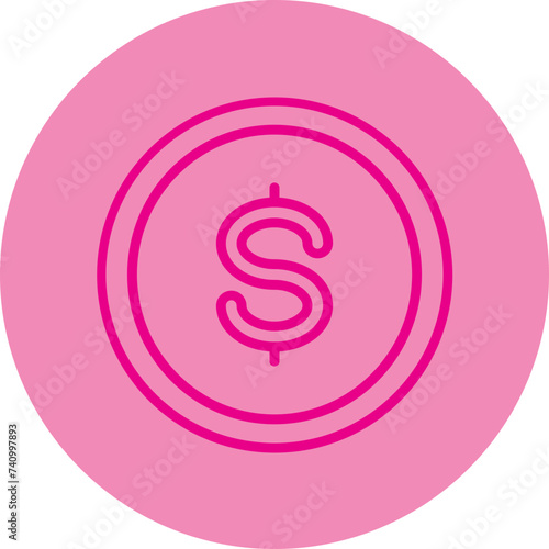 PPC  Pink Line Circle Icon