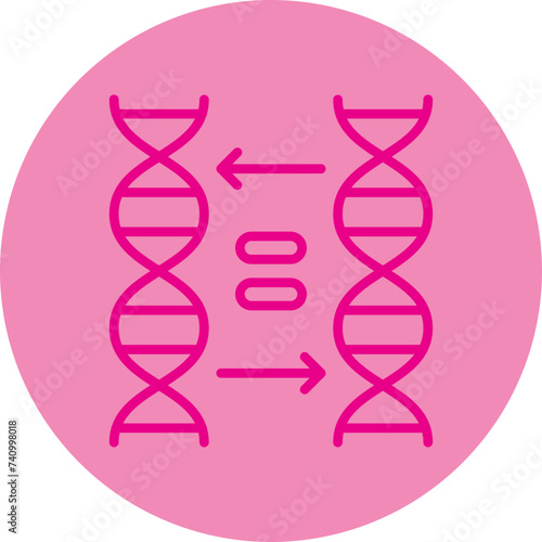 Cloning Pink Line Circle Icon