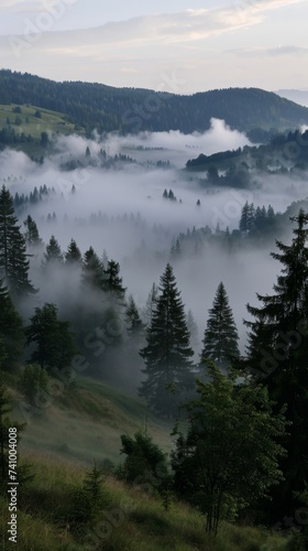 Foggy morning in the mountain