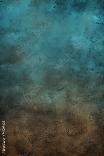 Vertical blue and brown grunge wall texture and canvas background for elegance and style